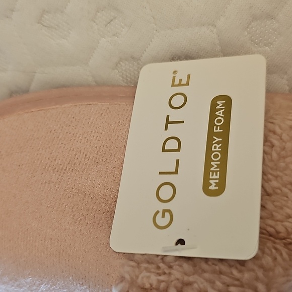 NWT Gold Toe Pink Womens Memory Foam Slippers, size 9 - Picture 3 of 4